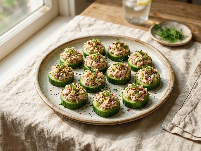 Tuna And Cucumber Rounds