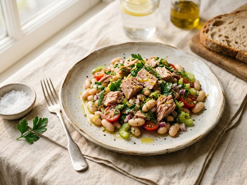 Tuna And White Bean Salad Plate