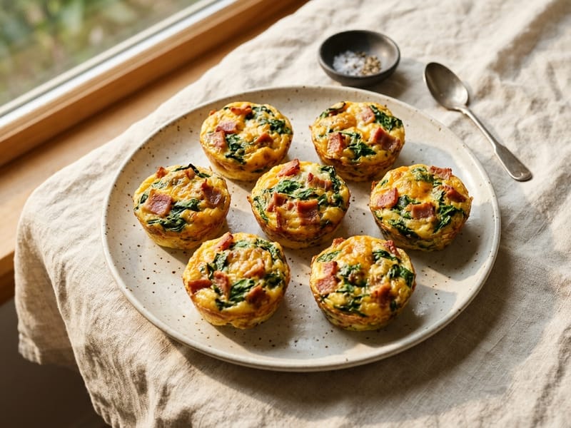 Turkey Bacon and Spinach Egg Cups