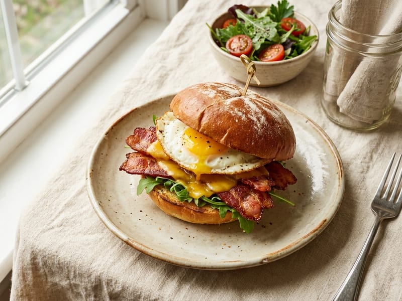 Turkey Bacon Egg Sandwich