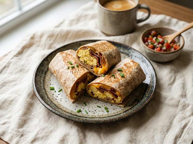 Turkey Bacon Egg Wraps