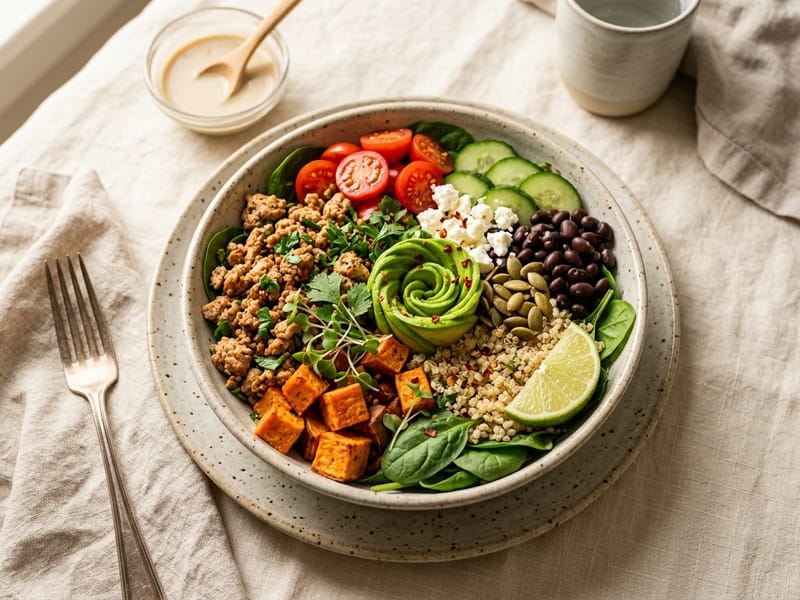 Turkey Spinach Power Bowl