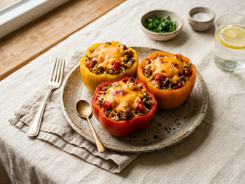 Turkey-Stuffed Bell Peppers