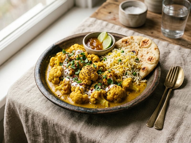Turmeric Spiced Cauliflower Curry