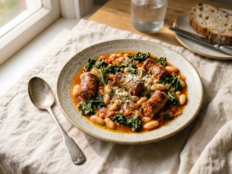 Tuscan Sausage & White Beans