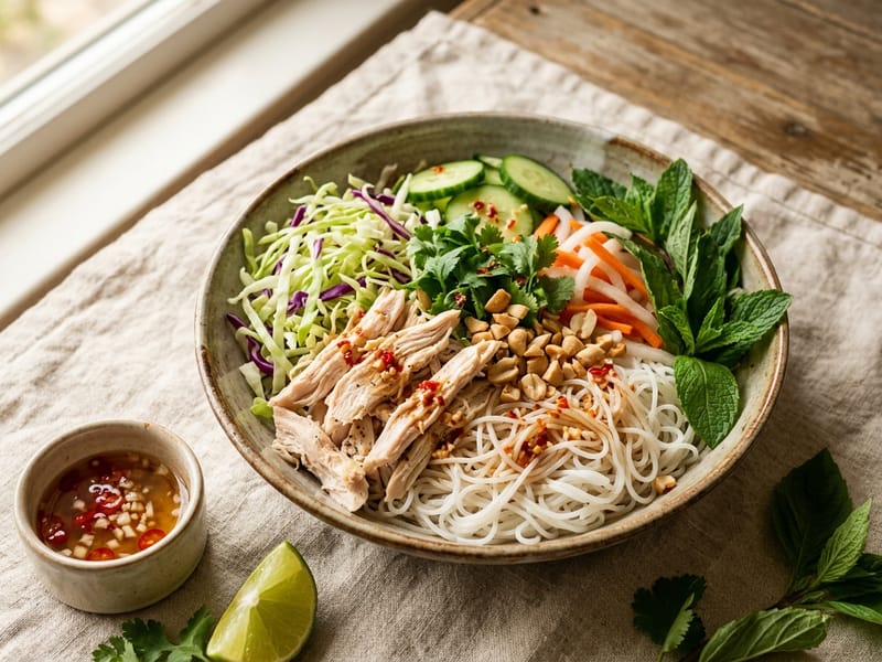 Vietnamese Chicken Noodle Bowl