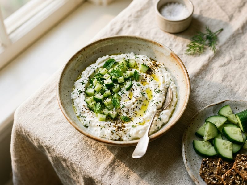 Whipped Cottage Cheese With Cucumber