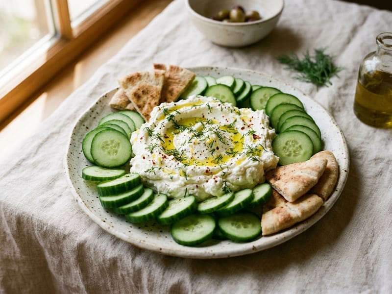 Whipped Feta and Cucumber Platter