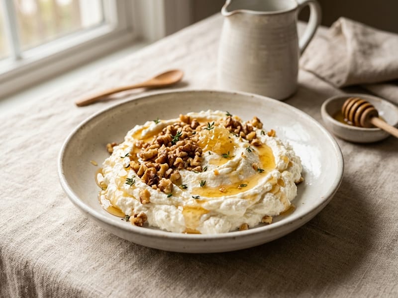 Whipped Ricotta With Honey And Walnuts