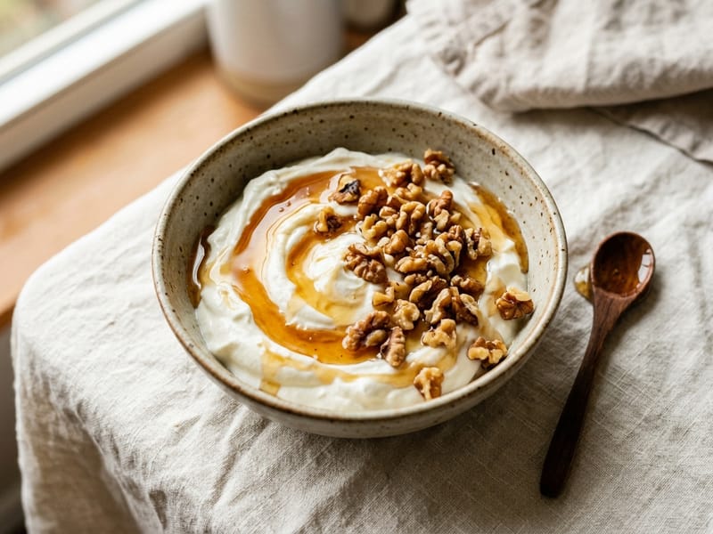Greek Yogurt with Honey & Walnuts