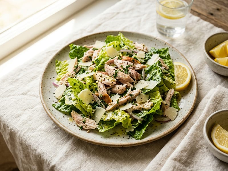 Zesty Lemon Chicken Romaine Salad