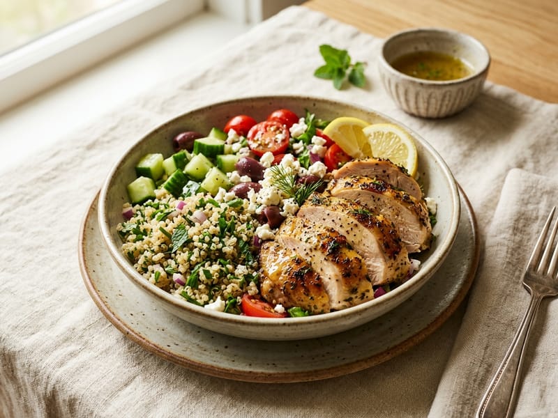 Zesty Lemon Rotisserie Chicken and Quinoa Salad