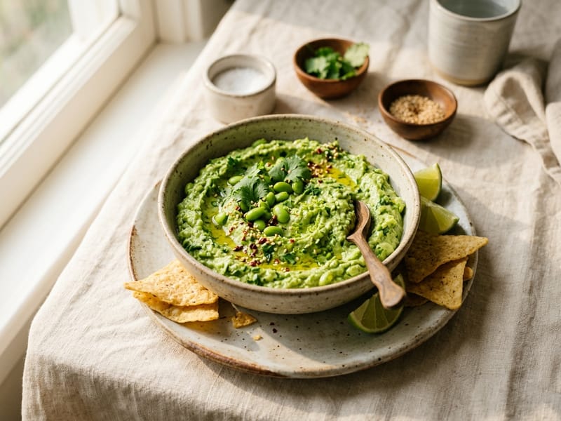 Zesty Lime And Cilantro Edamame Dip